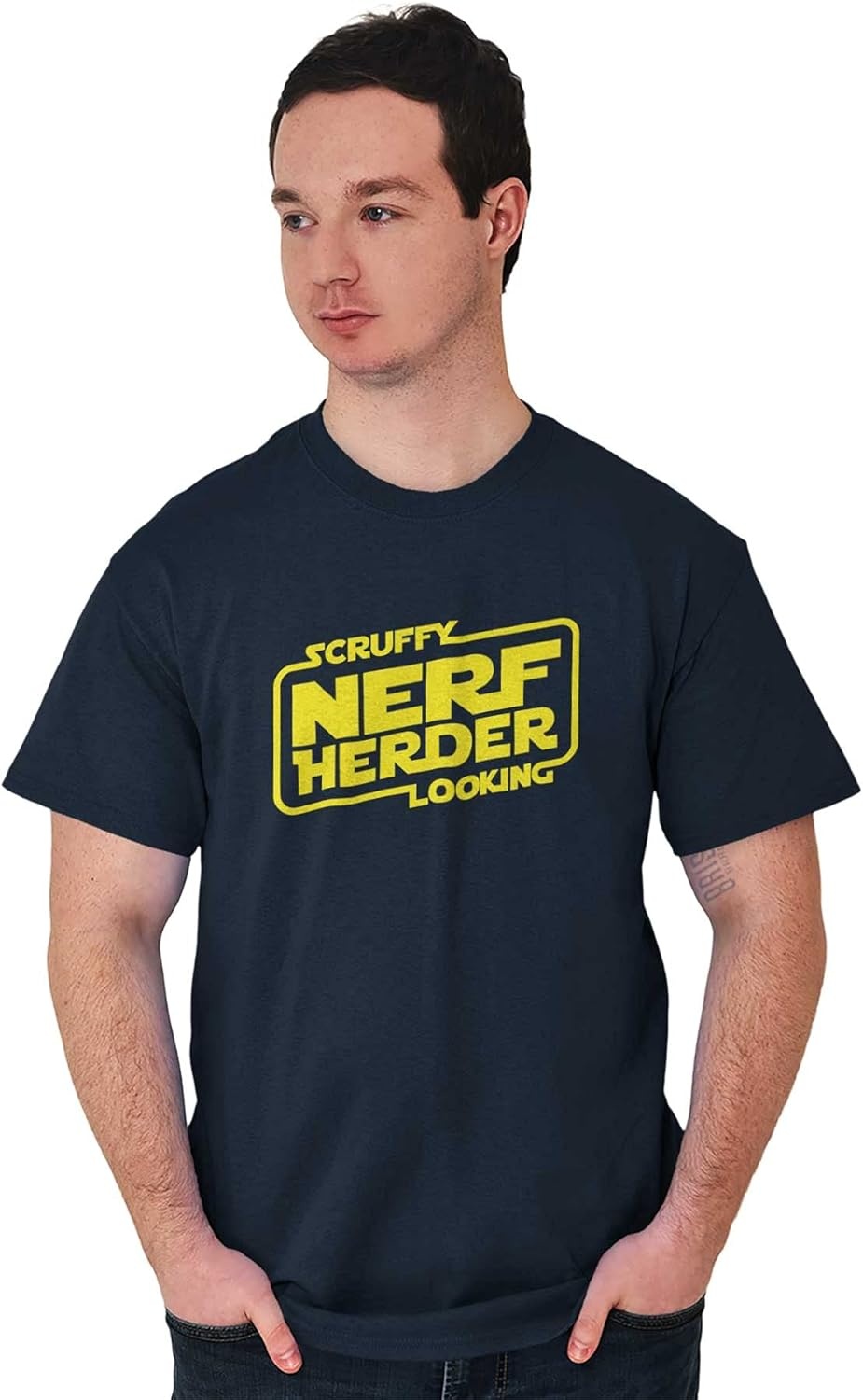 image:imageBrisco Brands Scruffy Looking Herder Insult Galaxy Graphic T Shirt Men or WomenNavy