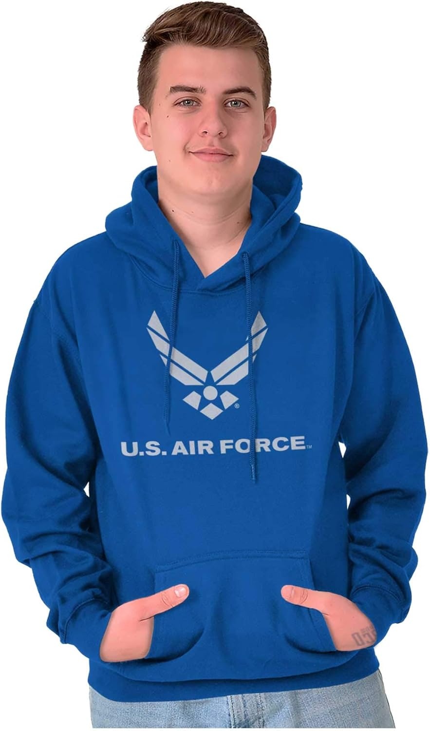 image:imageBrisco Brands US Air Force Symbol USAF Official Hoodie Sweatshirt Women MenRoyal