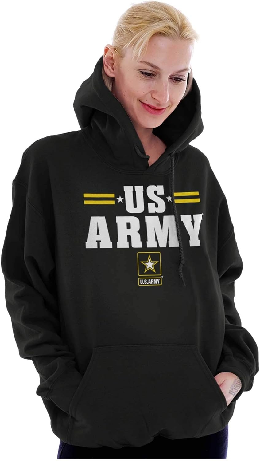 image:imageBrisco Brands United States Army Official Logo Hoodie Sweatshirt Women MenBlack