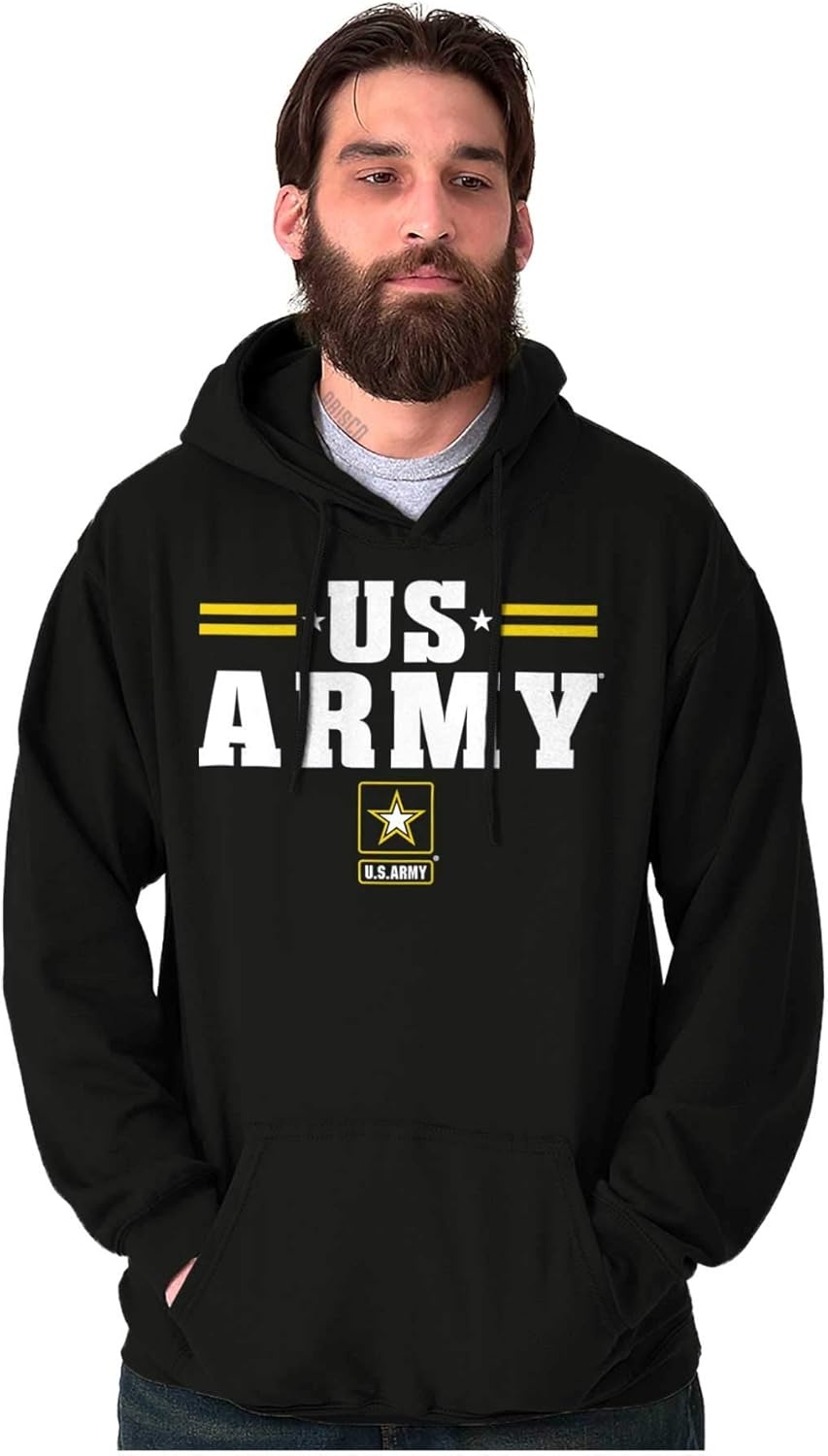 image:imageBrisco Brands United States Army Official Logo Hoodie Sweatshirt Women MenBlack
