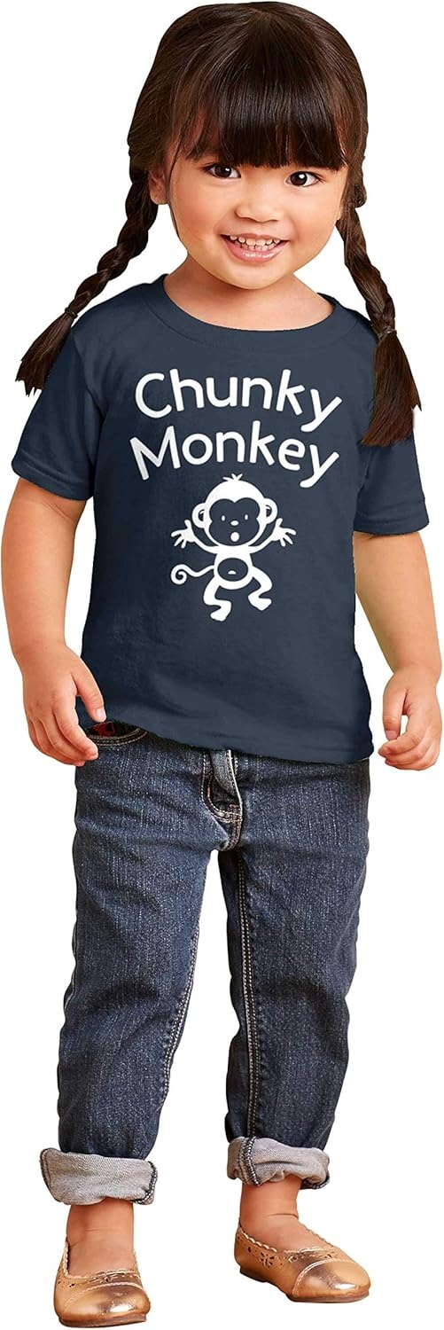 image:imageChunky Monkey Adorable Animal Babies Toddler Boy Girl T ShirtNavy