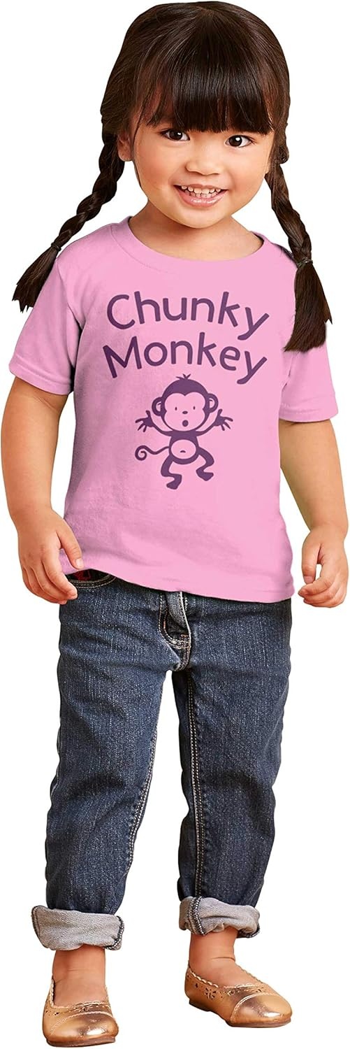 image:imageChunky Monkey Adorable Animal Babies Toddler Boy Girl T ShirtPink