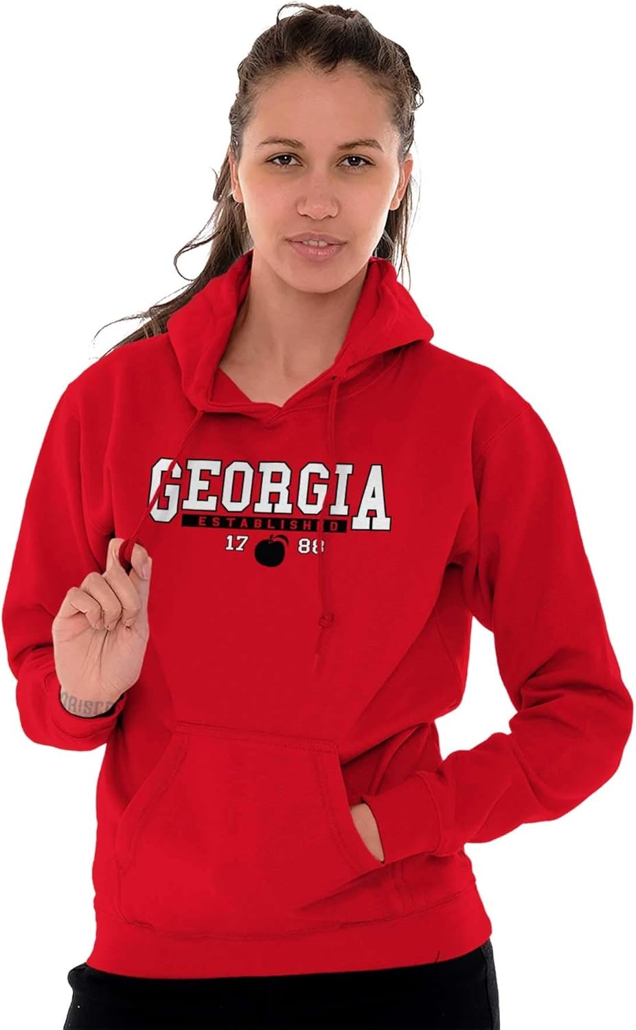 image:imageClassic Teaze Georgia GA Athletic Peach Souvenir Hoodie Sweatshirt Women MenRed