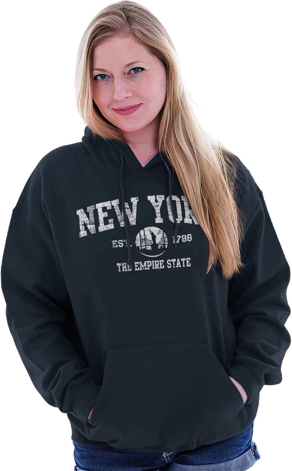 image:imageClassic Teaze New York NYC Empire Statue of Liberty Hoodie Sweatshirt Women MenNavy