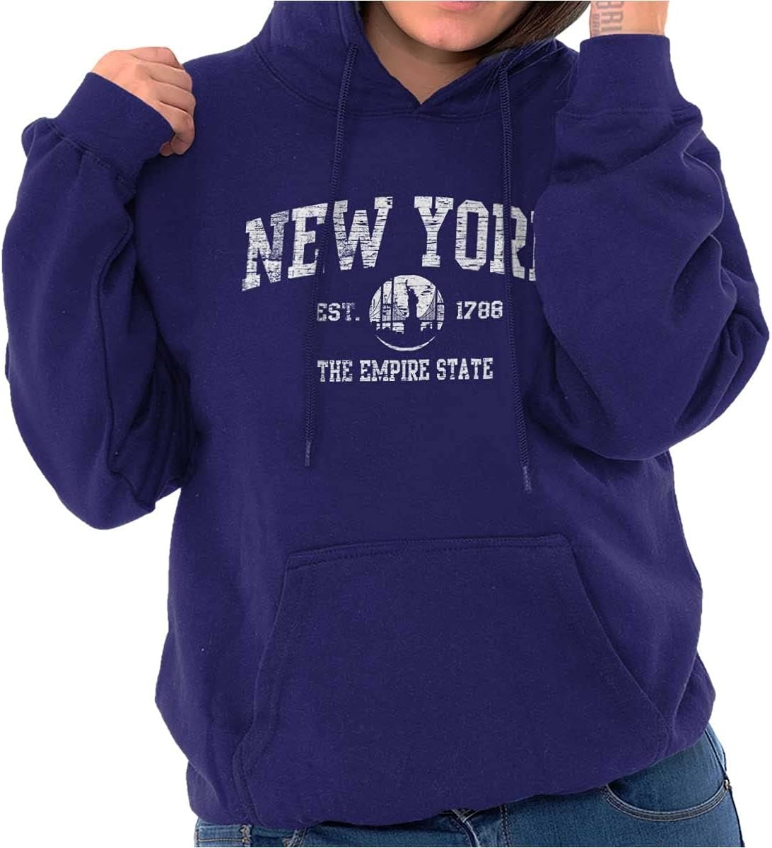 image:imageClassic Teaze New York NYC Empire Statue of Liberty Hoodie Sweatshirt Women MenPurple
