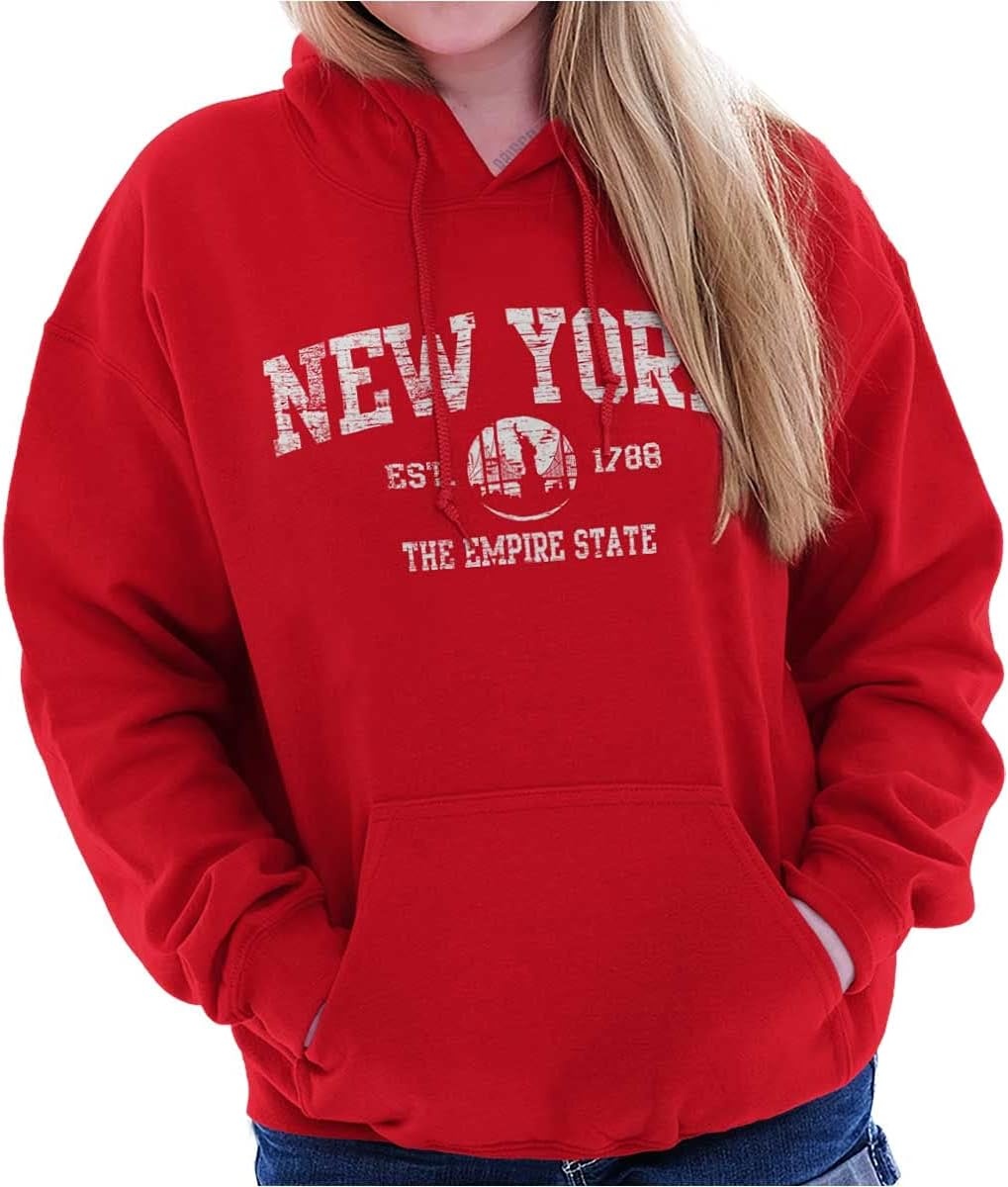 image:imageClassic Teaze New York NYC Empire Statue of Liberty Hoodie Sweatshirt Women MenRed