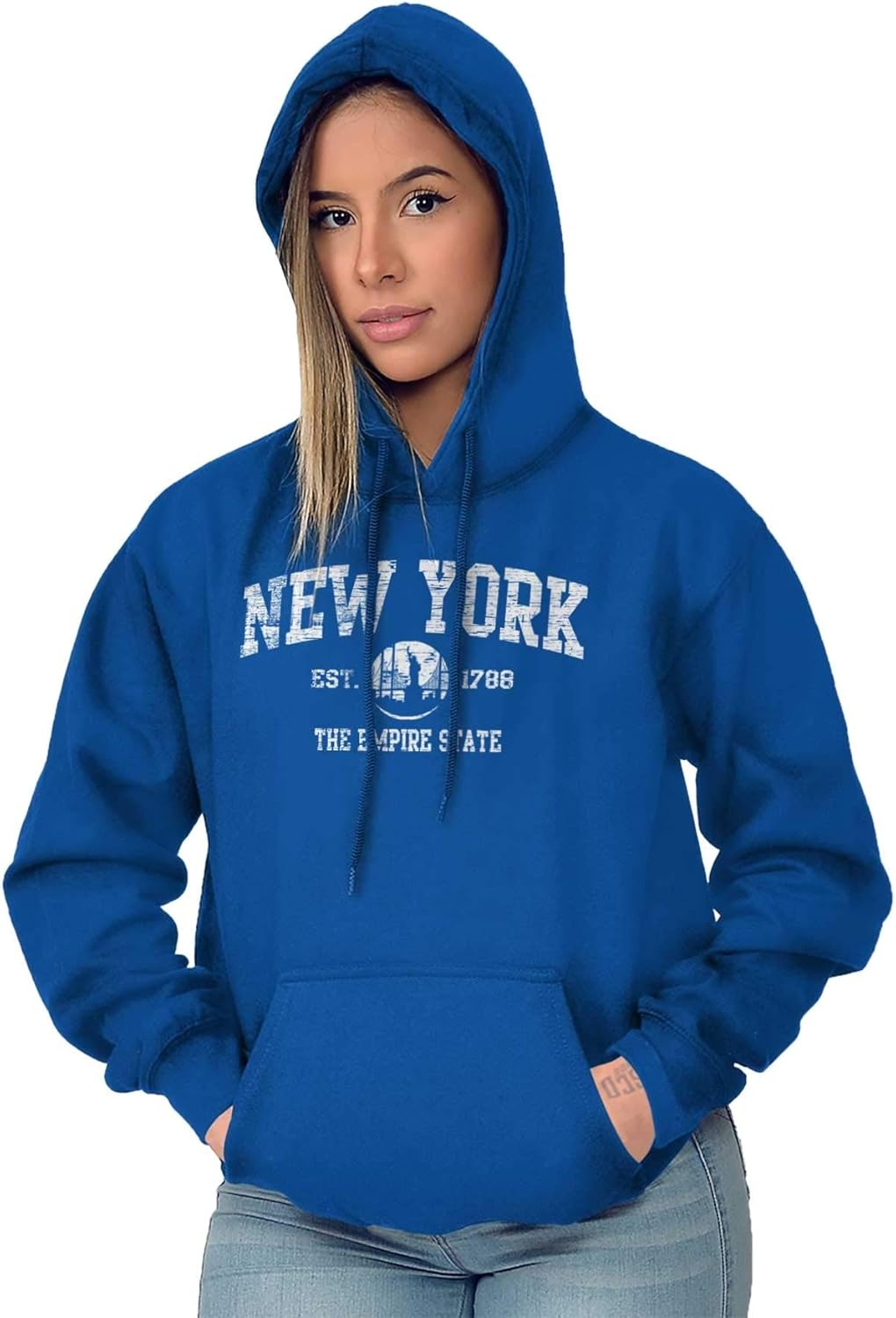 image:imageClassic Teaze New York NYC Empire Statue of Liberty Hoodie Sweatshirt Women MenRoyal