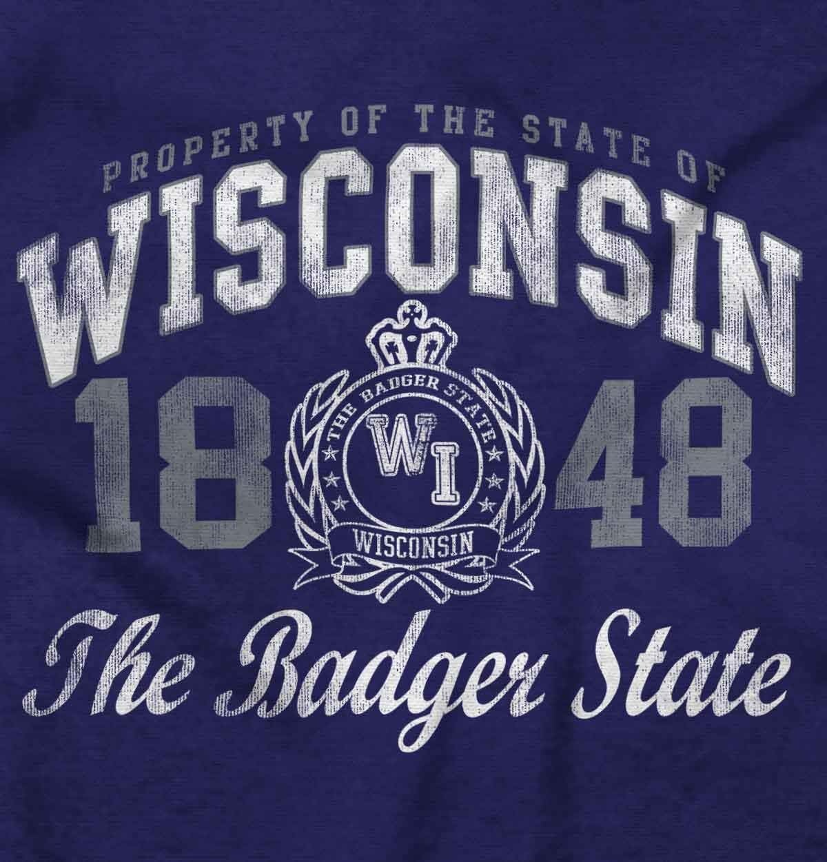 image:imageClassic Teaze Property of Wisconsin Badger State Womens Graphic T Shirt TeesPurple