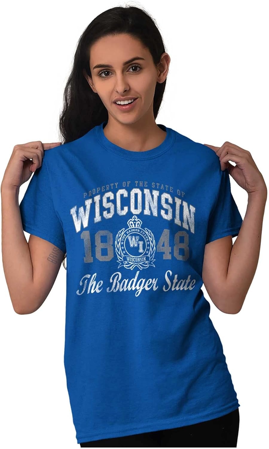 image:imageClassic Teaze Property of Wisconsin Badger State Womens Graphic T Shirt TeesRoyal