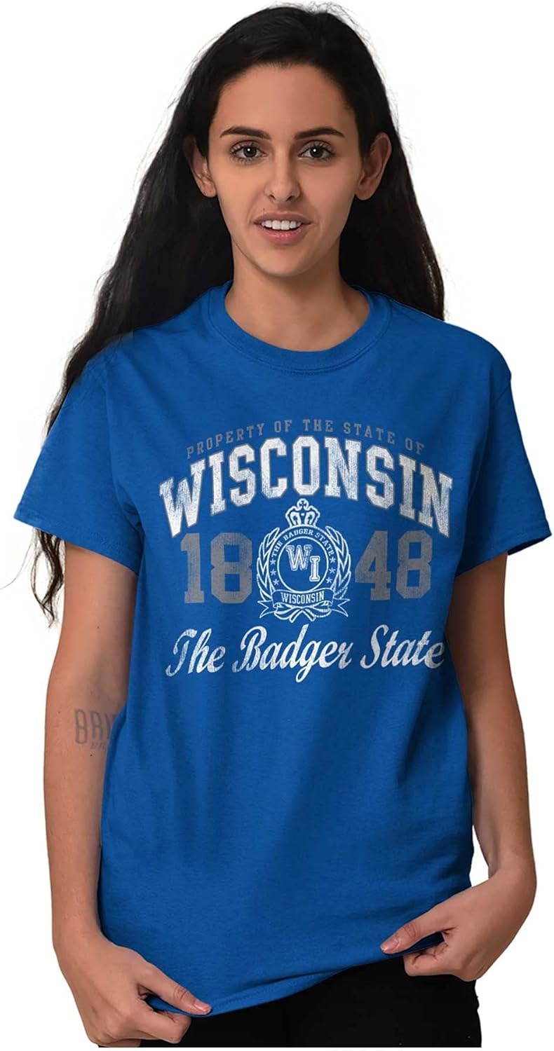 image:imageClassic Teaze Property of Wisconsin Badger State Womens Graphic T Shirt TeesRoyal