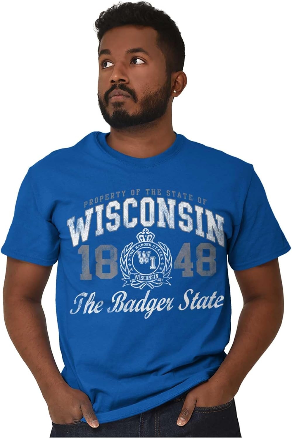 image:imageClassic Teaze Property of Wisconsin Badger State Womens Graphic T Shirt TeesRoyal