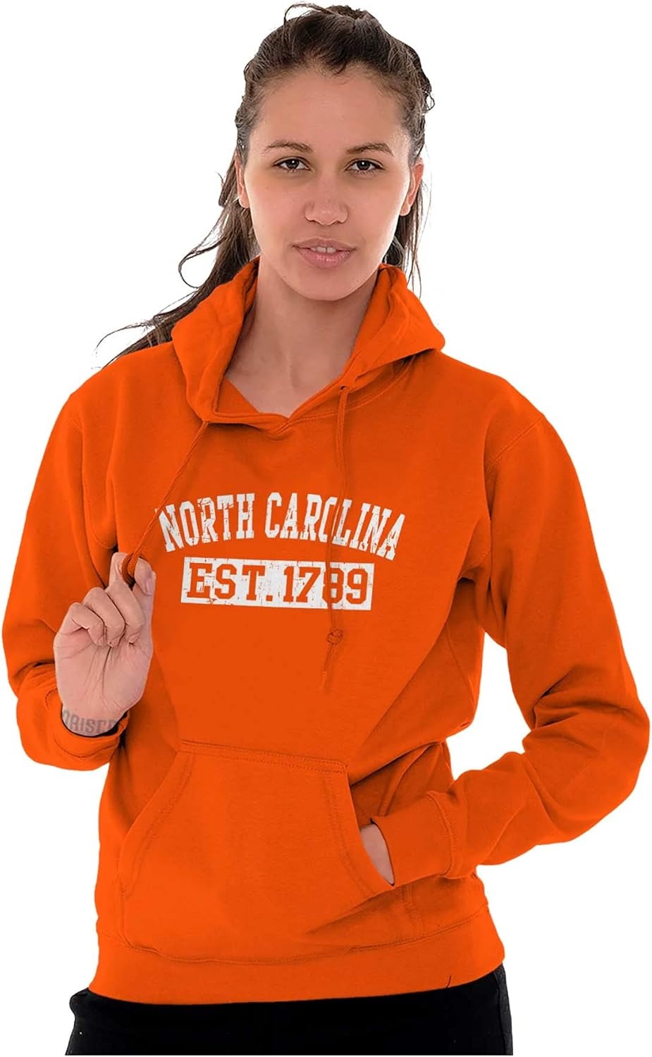 image:imageClassic Teaze Vintage North Carolina Distressed Est Hoodie Sweatshirt Women MenOrange