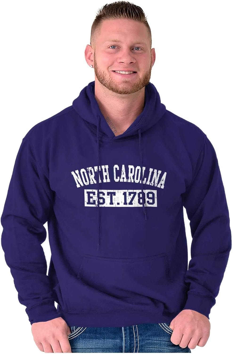 image:imageClassic Teaze Vintage North Carolina Distressed Est Hoodie Sweatshirt Women MenPurple
