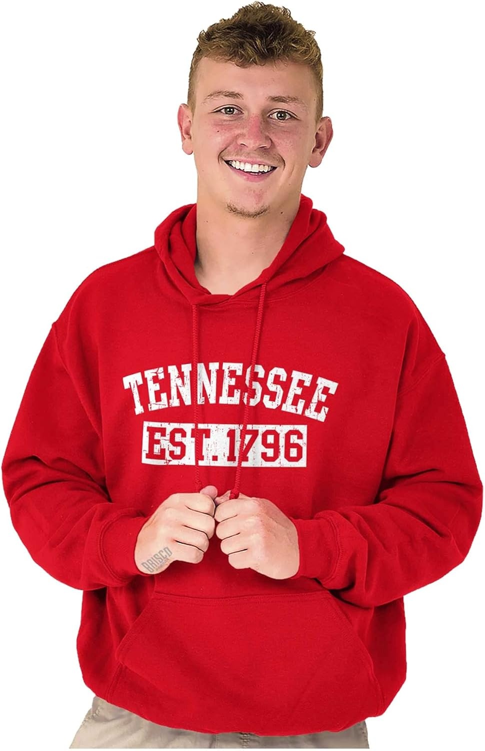 image:imageClassic Teaze Vintage Tennessee Distressed Athletic Hoodie Sweatshirt Women MenRed