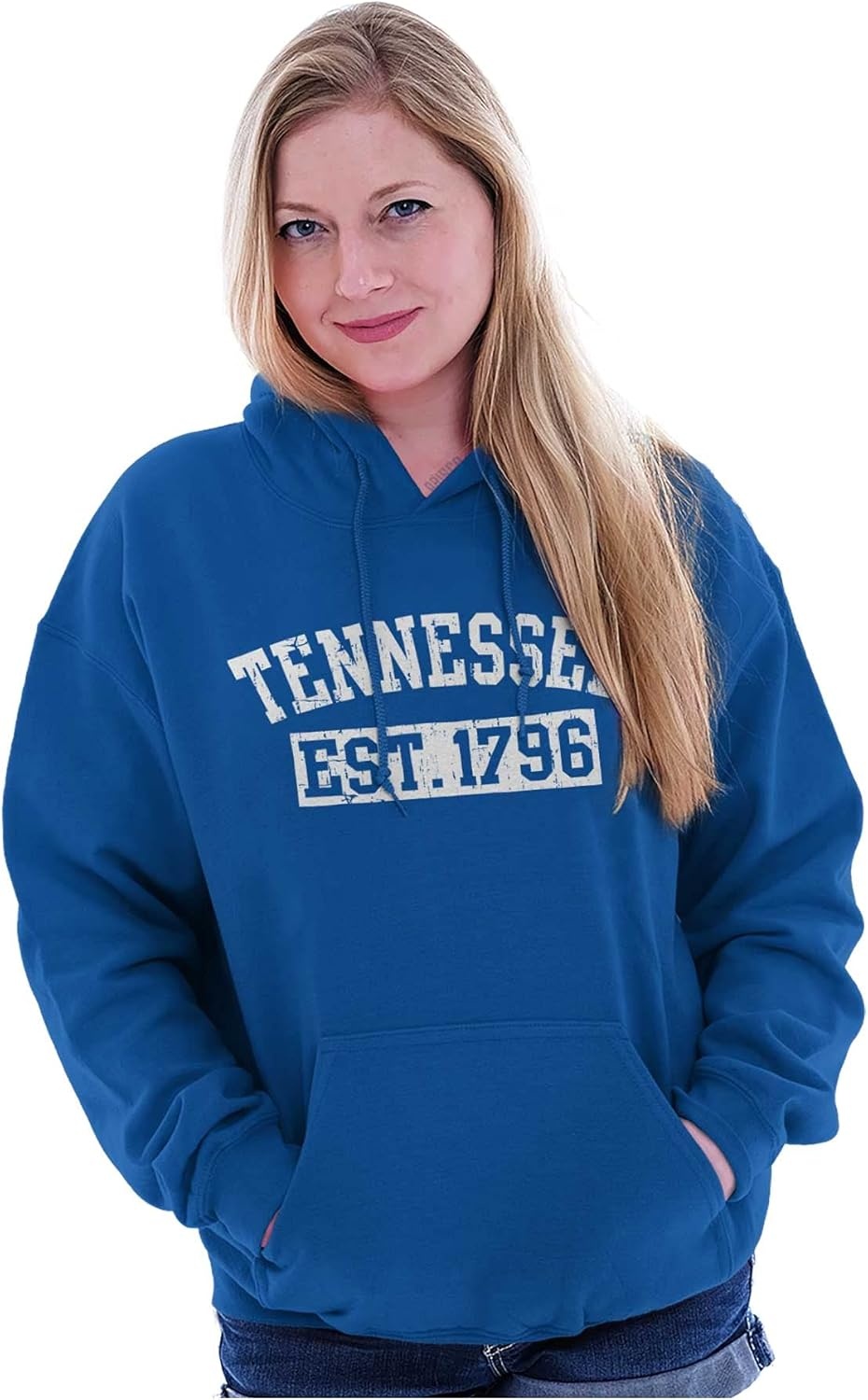 image:imageClassic Teaze Vintage Tennessee Distressed Athletic Hoodie Sweatshirt Women MenRoyal