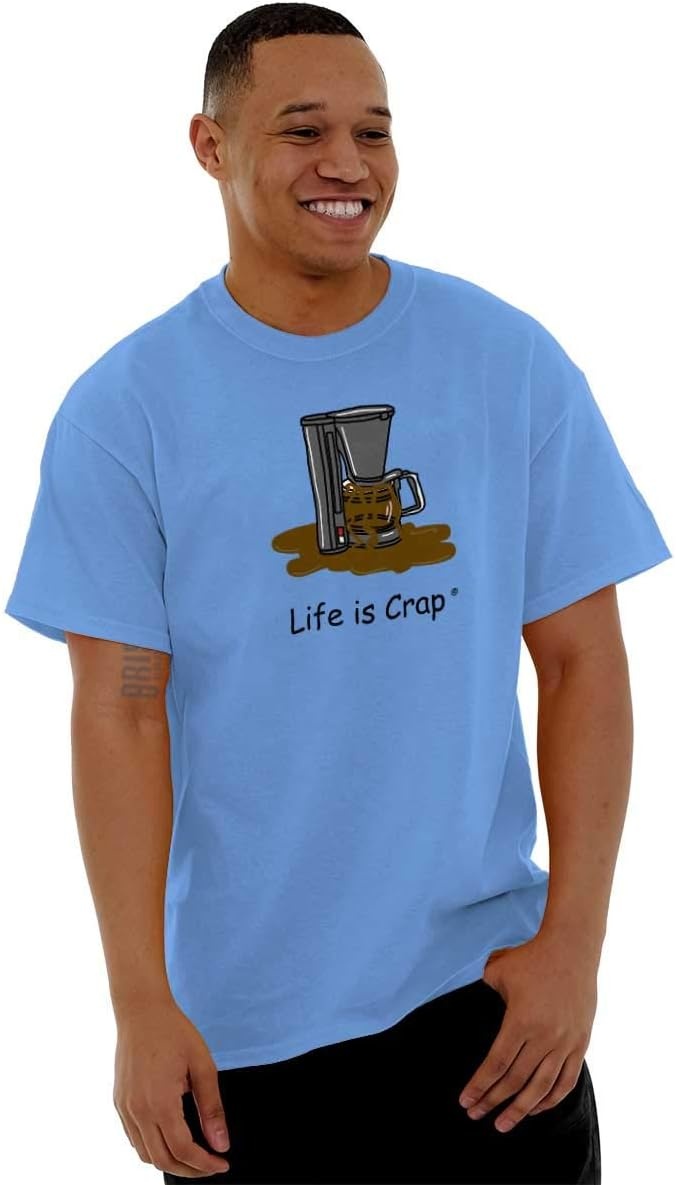 image:imageCoffee Pot Caffeine Fail Life is Crap Graphic T Shirt Men or WomenCarolina Blue