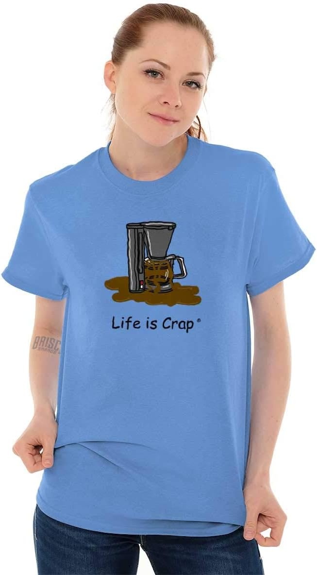 image:imageCoffee Pot Caffeine Fail Life is Crap Graphic T Shirt Men or WomenCarolina Blue
