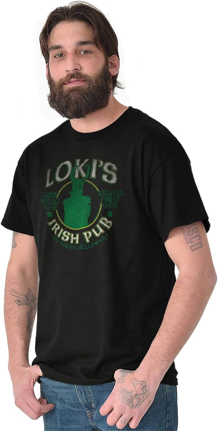image:imageComic Book Villain Irish Pub Funny Graphic T Shirt Men or WomenBlack