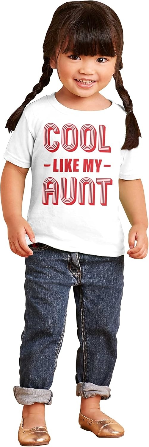 image:imageCool Aunts Funny Cute Nieces Nephews Toddler Boy Girl T ShirtWhite