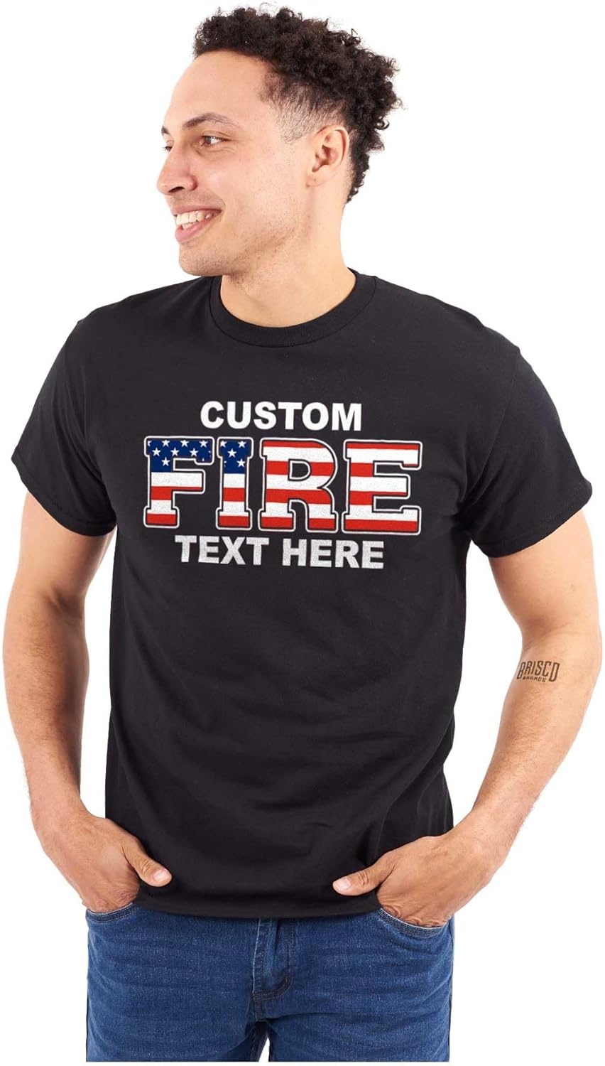 image:imageCustom Firefighter Company Firemen Graphic T Shirt Men or WomenBlack