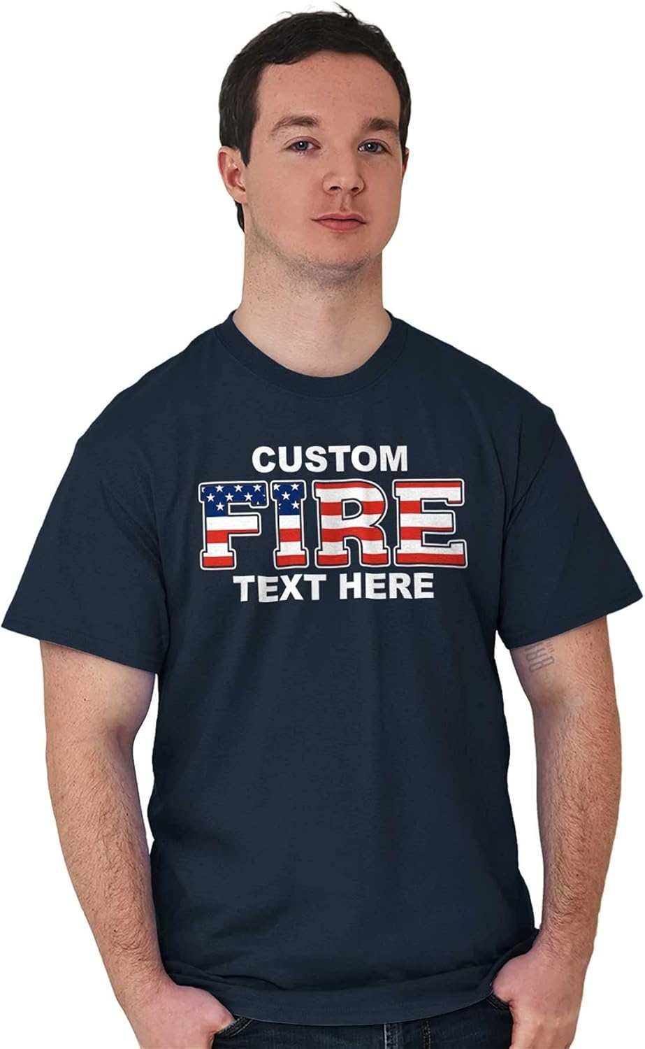 image:imageCustom Firefighter Company Firemen Graphic T Shirt Men or WomenNavy