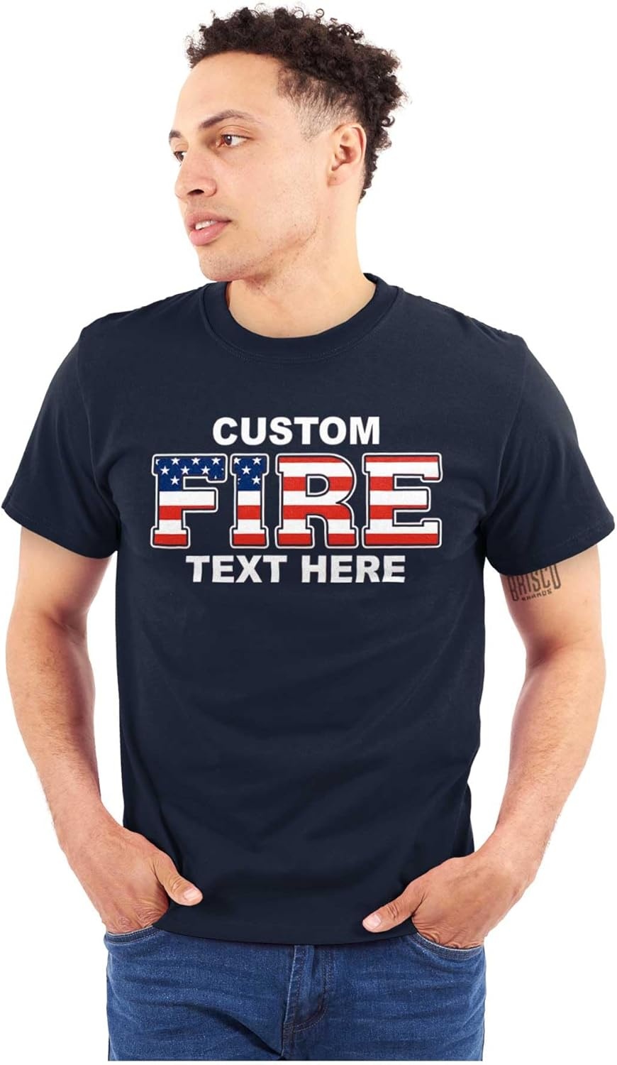 image:imageCustom Firefighter Company Firemen Graphic T Shirt Men or WomenNavy