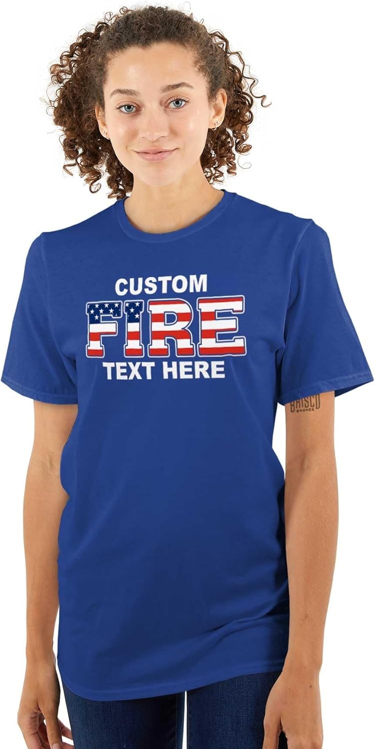 image:imageCustom Firefighter Company Firemen Graphic T Shirt Men or WomenRoyal