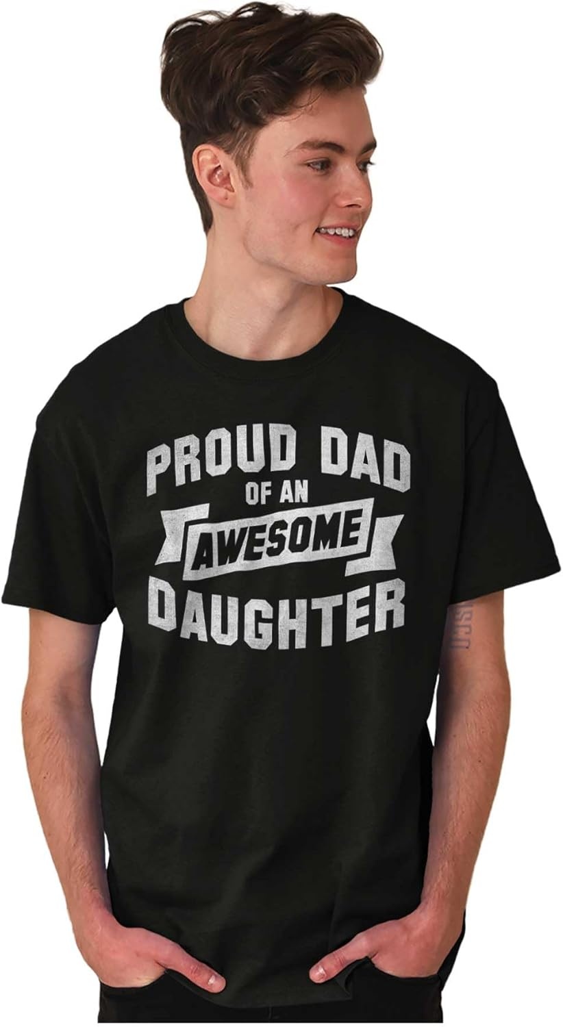 image:imageFathers Day Funny Proud Dad of Kids Mens Graphic Tee ShirtBlack Proud Dad