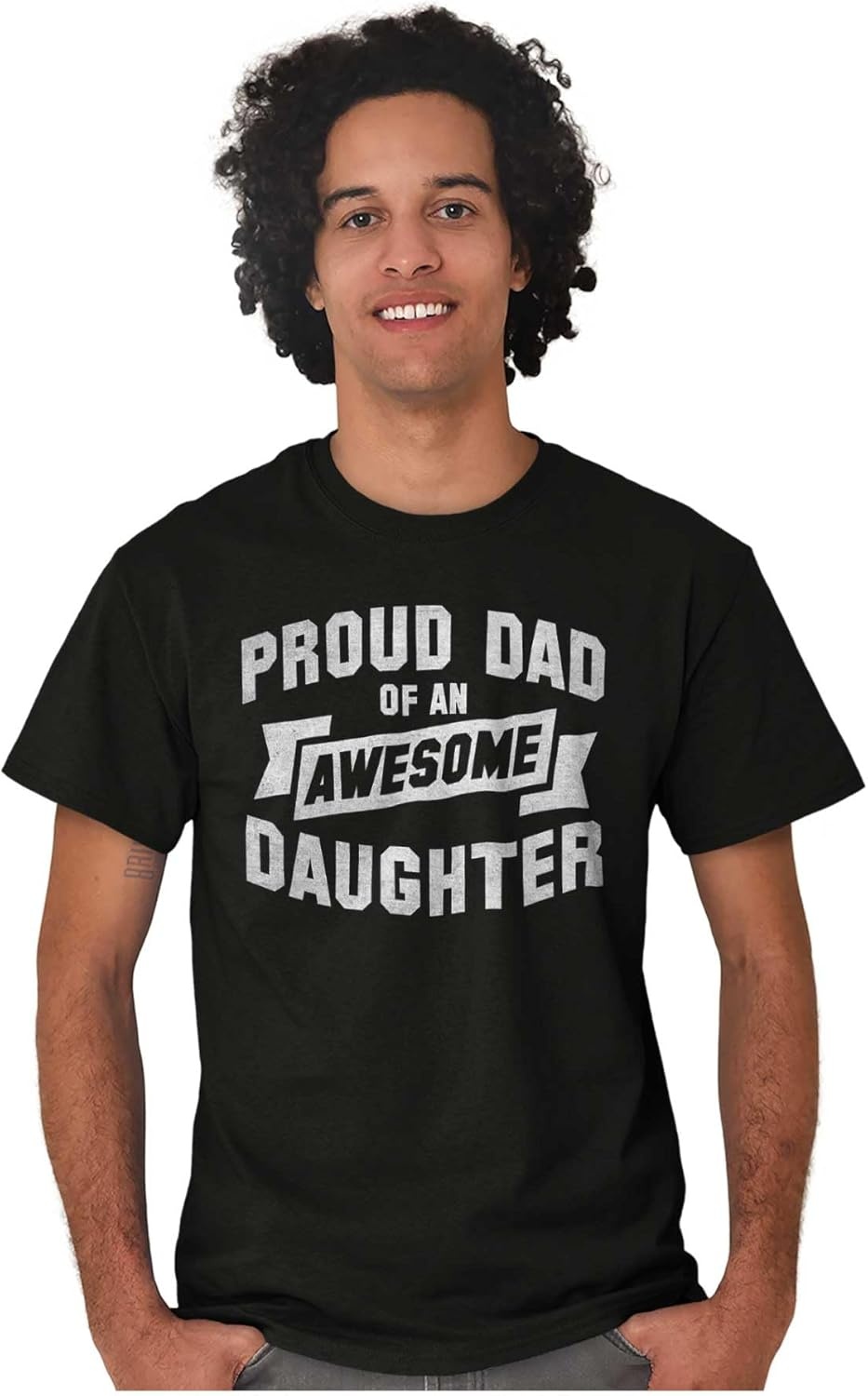 image:imageFathers Day Funny Proud Dad of Kids Mens Graphic Tee ShirtBlack Proud Dad