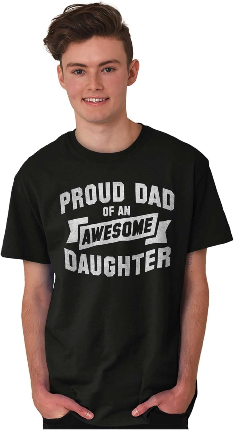 image:imageFathers Day Funny Proud Dad of Kids Mens Graphic Tee ShirtBlack Proud Dad