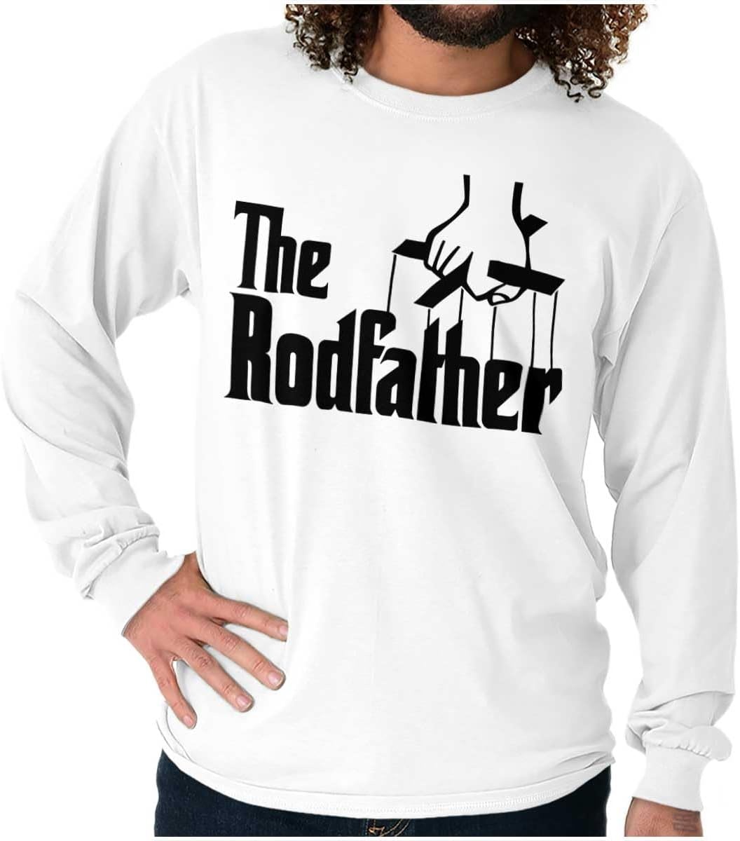 image:imageFunny Fathers Italian Mafia Puppet Movie Logo Mens Long Sleeve Graphic TshirtWhite
