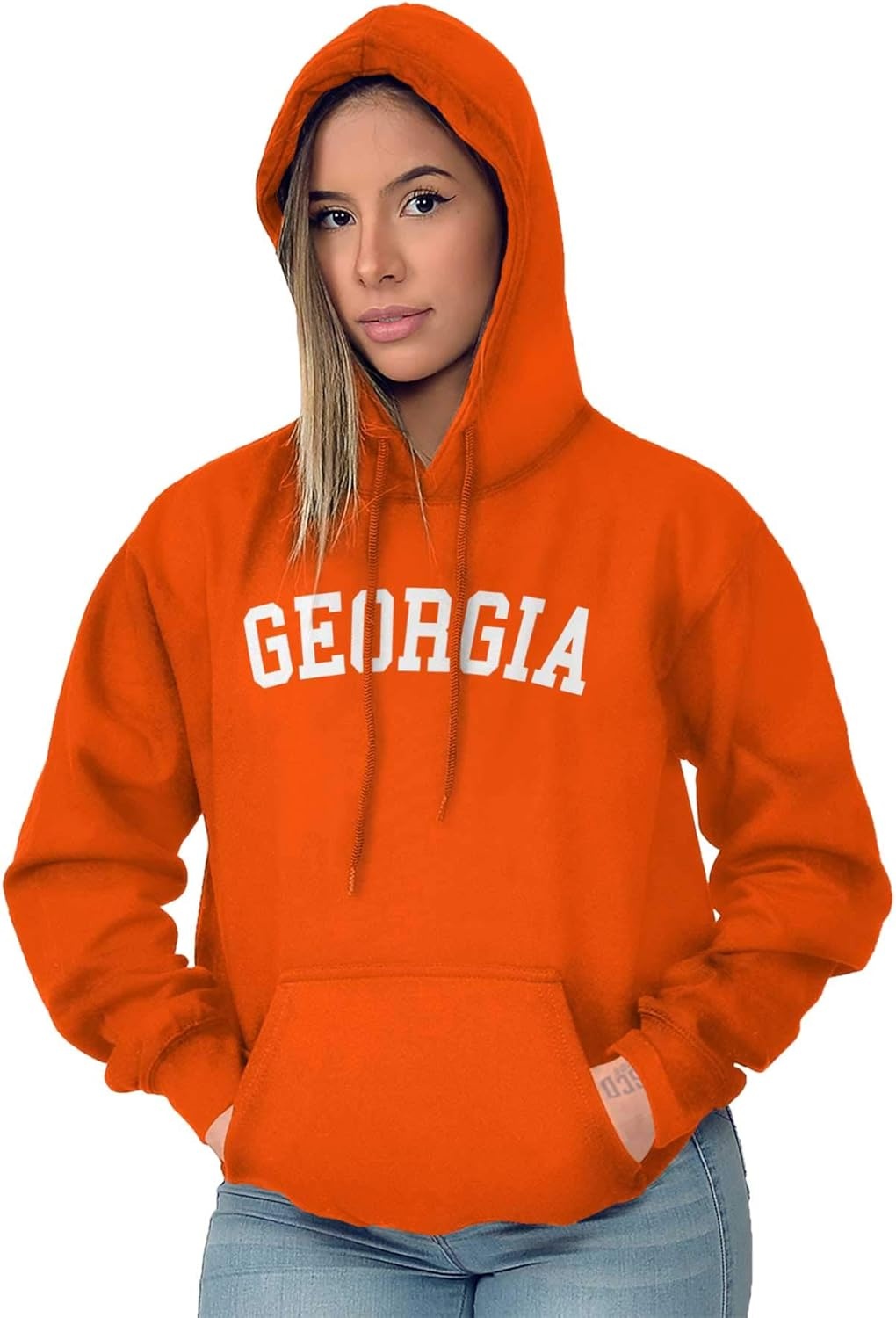 image:imageGeorgia Simple Traditional Classic Hoodie Sweatshirt Women MenOrange