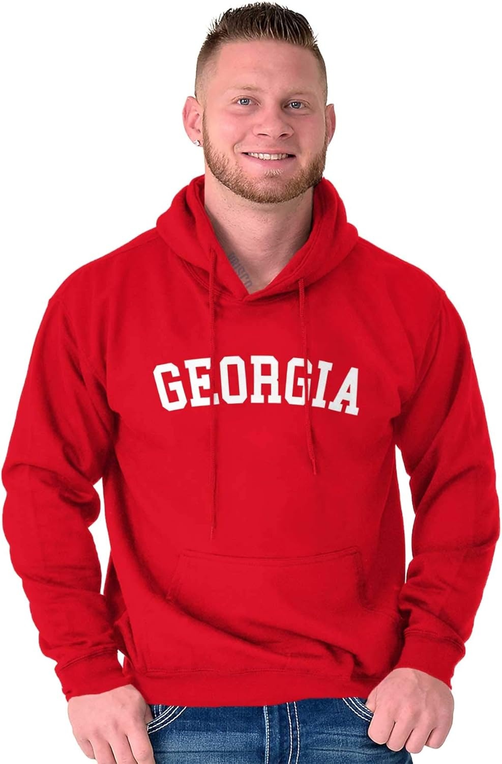 image:imageGeorgia Simple Traditional Classic Hoodie Sweatshirt Women MenRed