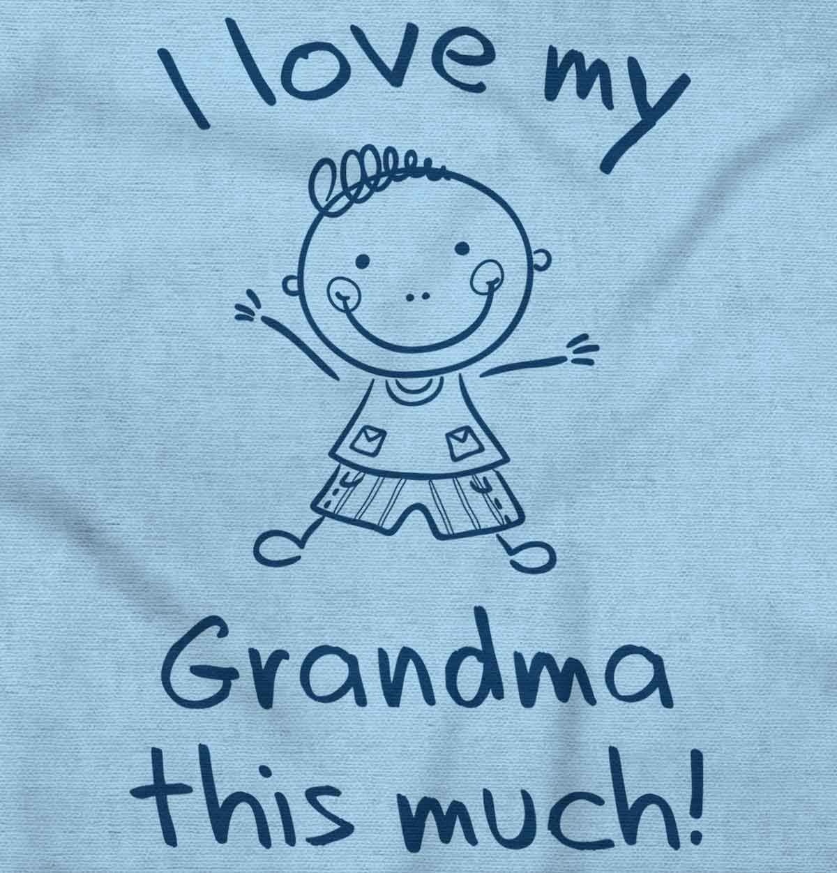 image:imageI Love My Grandma This Much Cute Toddler Boy Girl T ShirtLight Blue