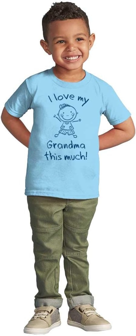 image:imageI Love My Grandma This Much Cute Toddler Boy Girl T ShirtLight Blue