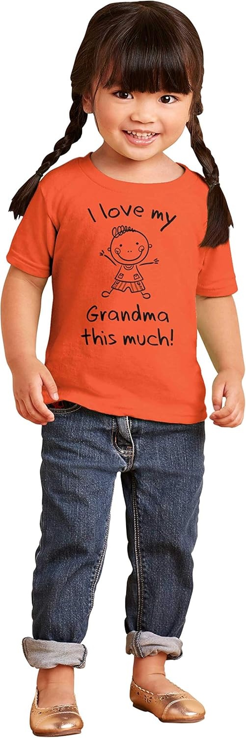 image:imageI Love My Grandma This Much Cute Toddler Boy Girl T ShirtOrange