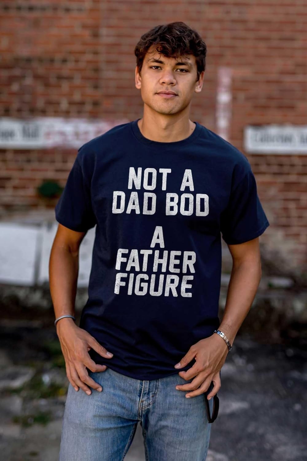 image:imageMens Funny Not a Dad BOD a Father Figure Tee Fathers Day Novelty TShirtNavy