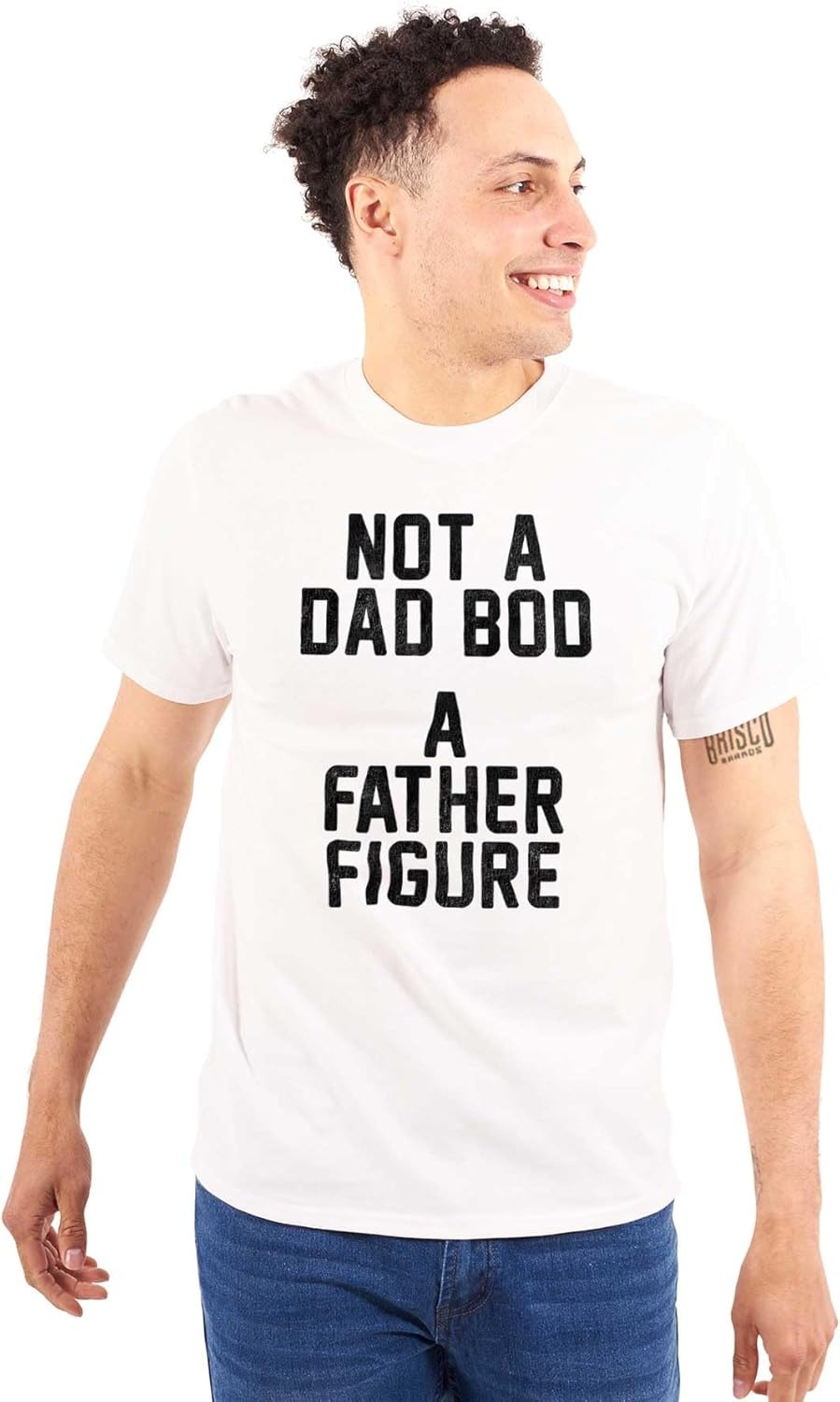 image:imageMens Funny Not a Dad BOD a Father Figure Tee Fathers Day Novelty TShirtWhite