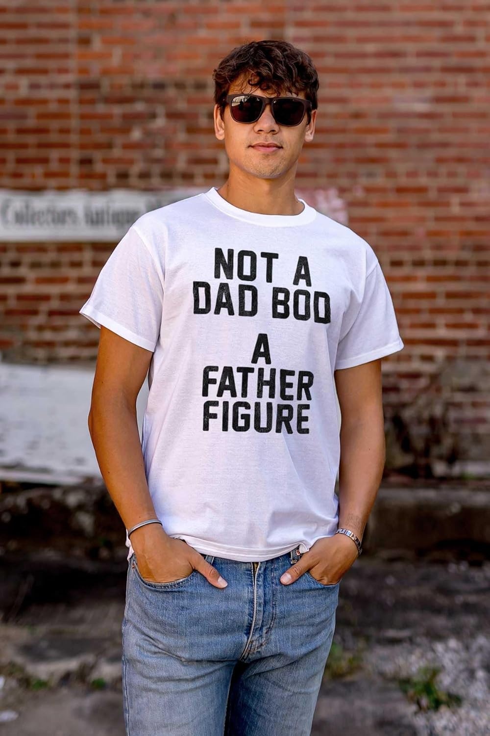 image:imageMens Funny Not a Dad BOD a Father Figure Tee Fathers Day Novelty TShirtWhite
