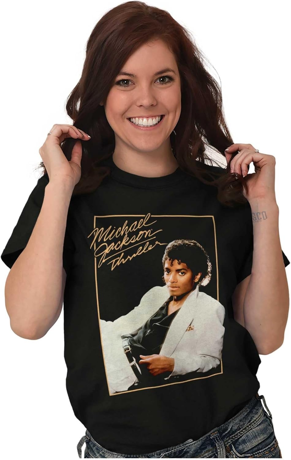 image:imageMichael Jackson Thriller Album Cover Graphic T Shirt Men or WomenBlack