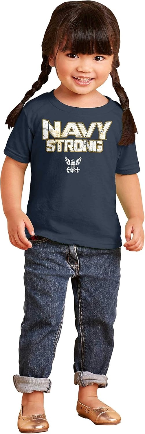 image:imageNavy Strong United States Military Toddler Boy Girl T ShirtNavy