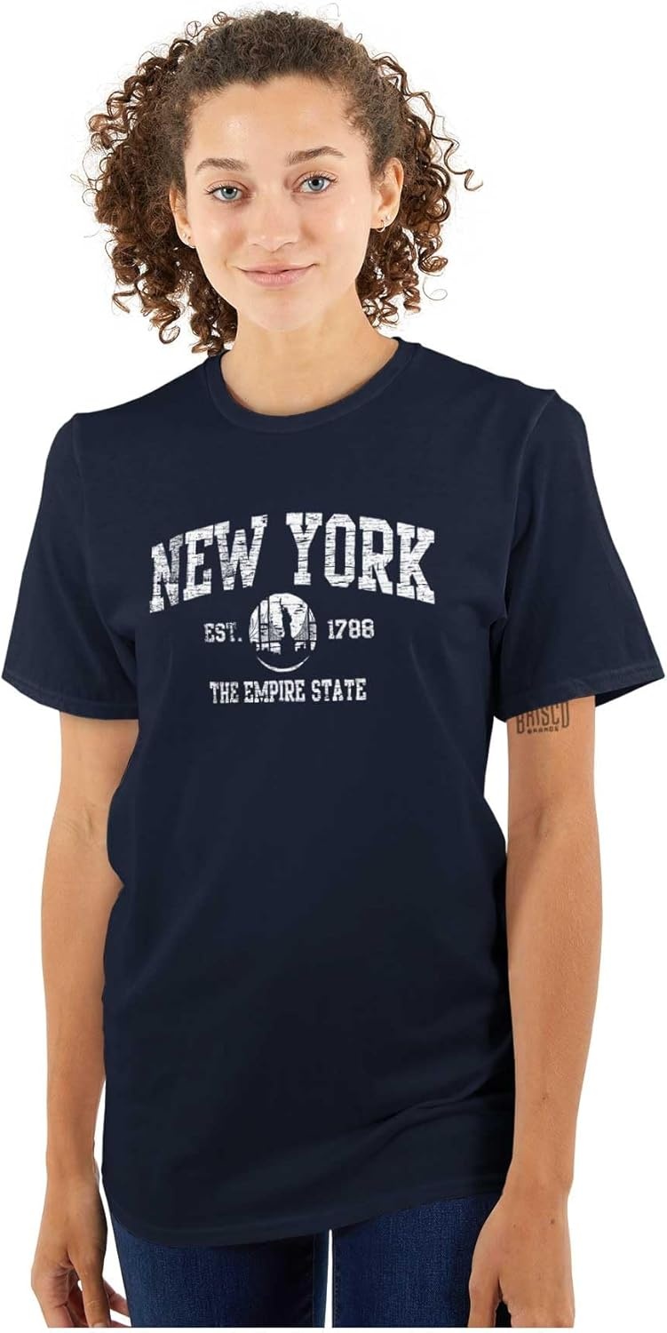 image:imageNew York NYC Empire Statue of Liberty Graphic T Shirt Men or WomenNavy
