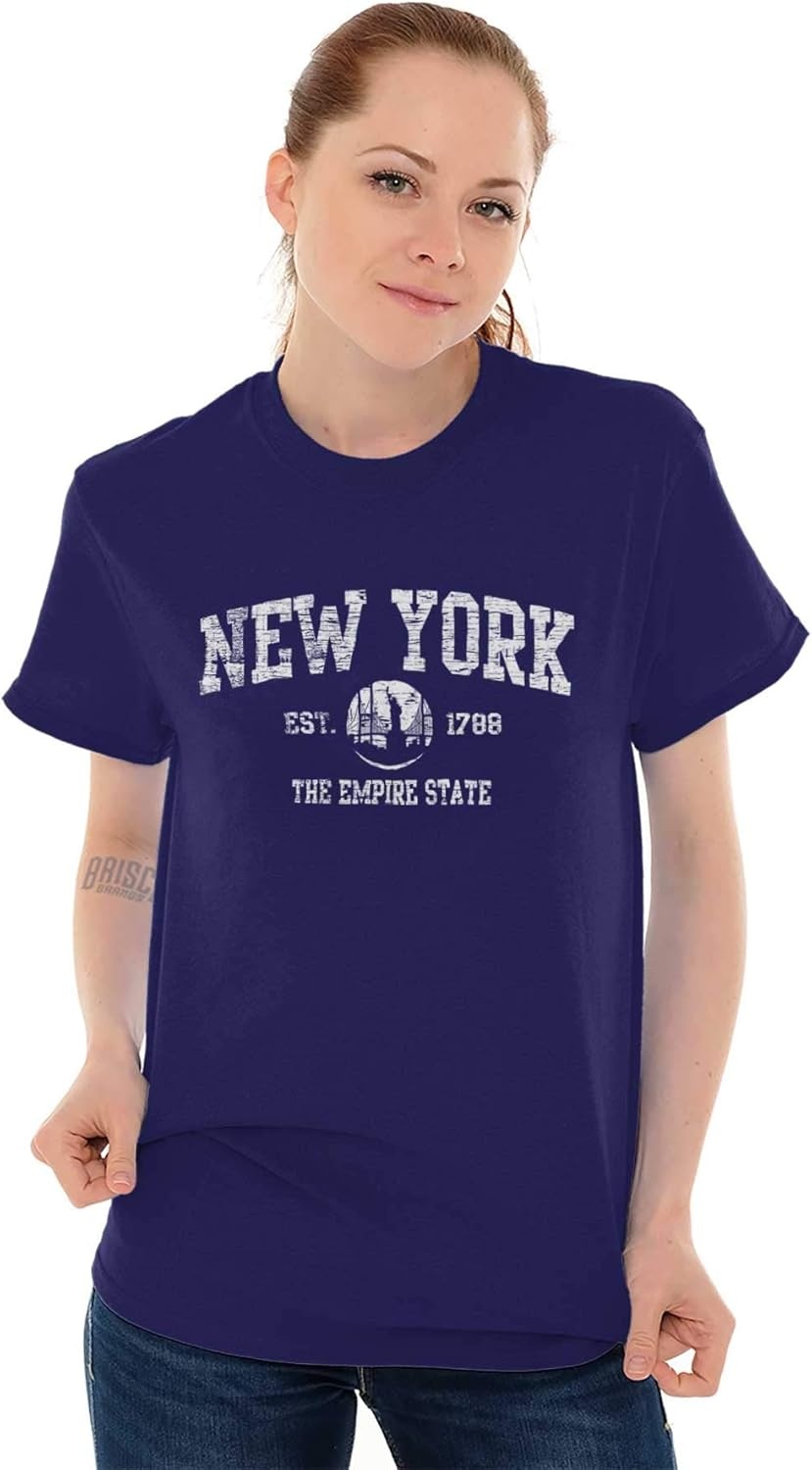 image:imageNew York NYC Empire Statue of Liberty Graphic T Shirt Men or WomenPurple