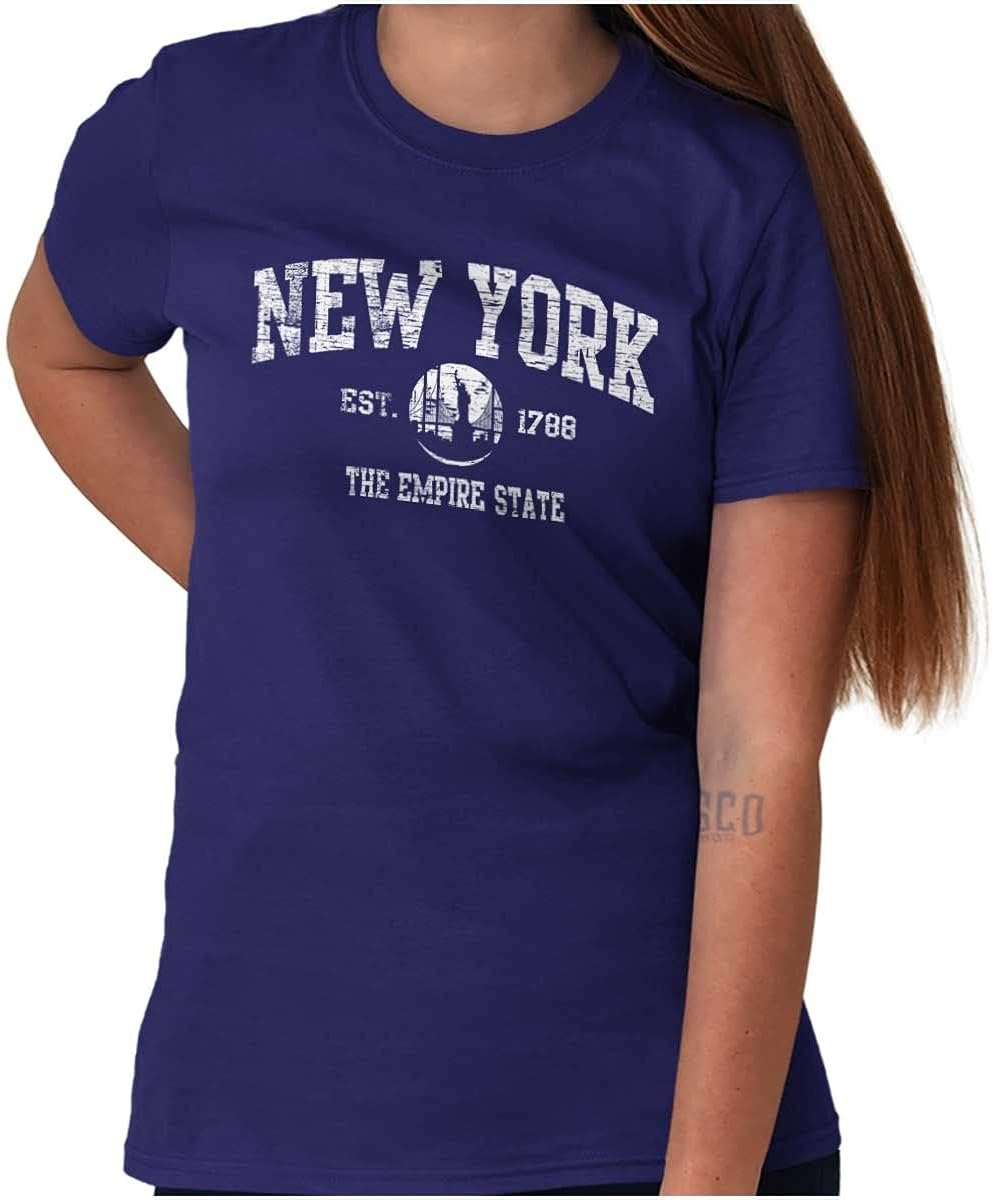 image:imageNew York NYC Empire Statue of Liberty Graphic T Shirt Men or WomenPurple