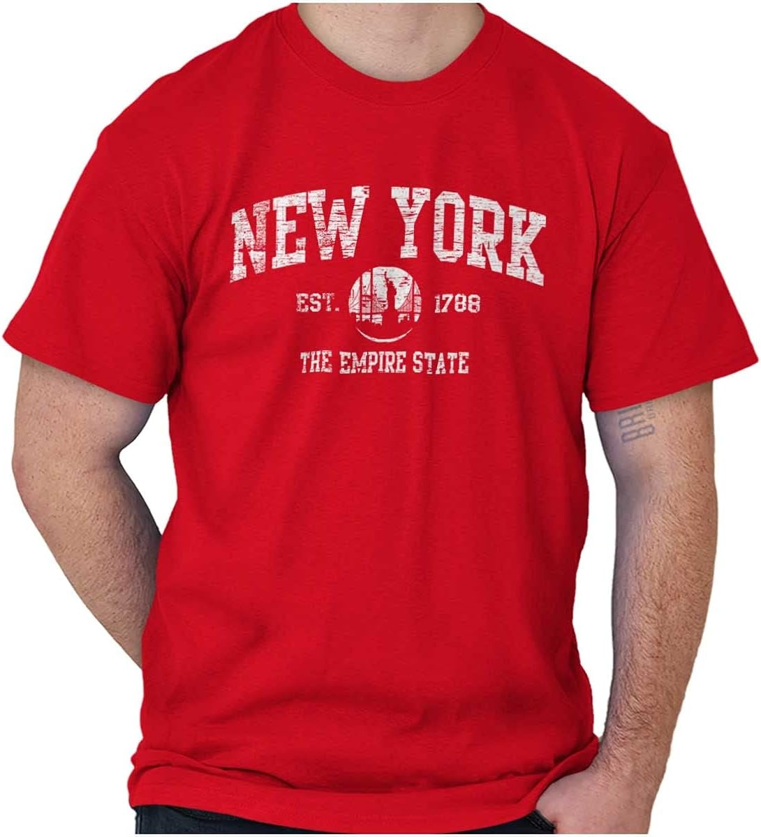 image:imageNew York NYC Empire Statue of Liberty Graphic T Shirt Men or WomenRed