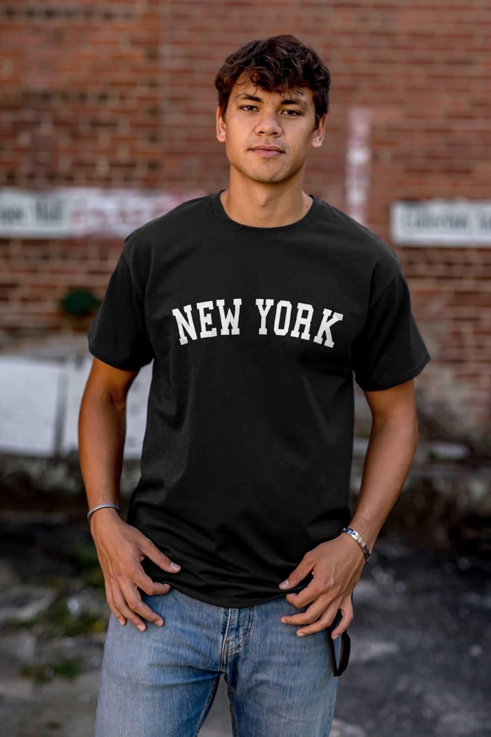 image:imageNew York Simple Traditional Classic Graphic T Shirt Men or WomenBlack