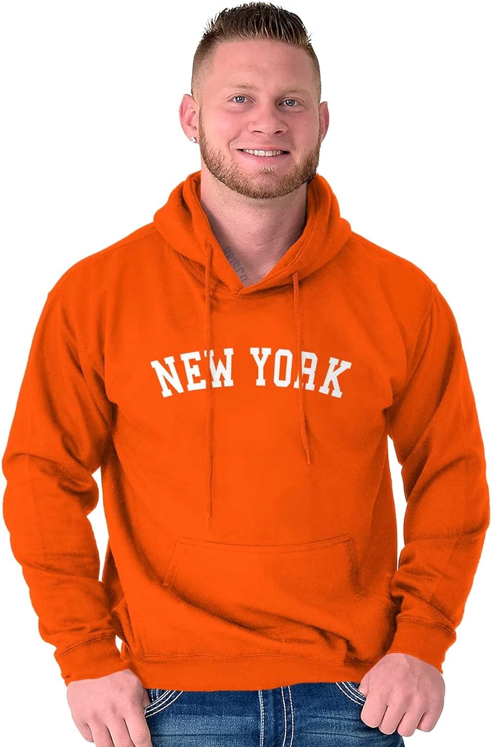 image:imageNew York Simple Traditional Classic Hoodie Sweatshirt Women MenOrange