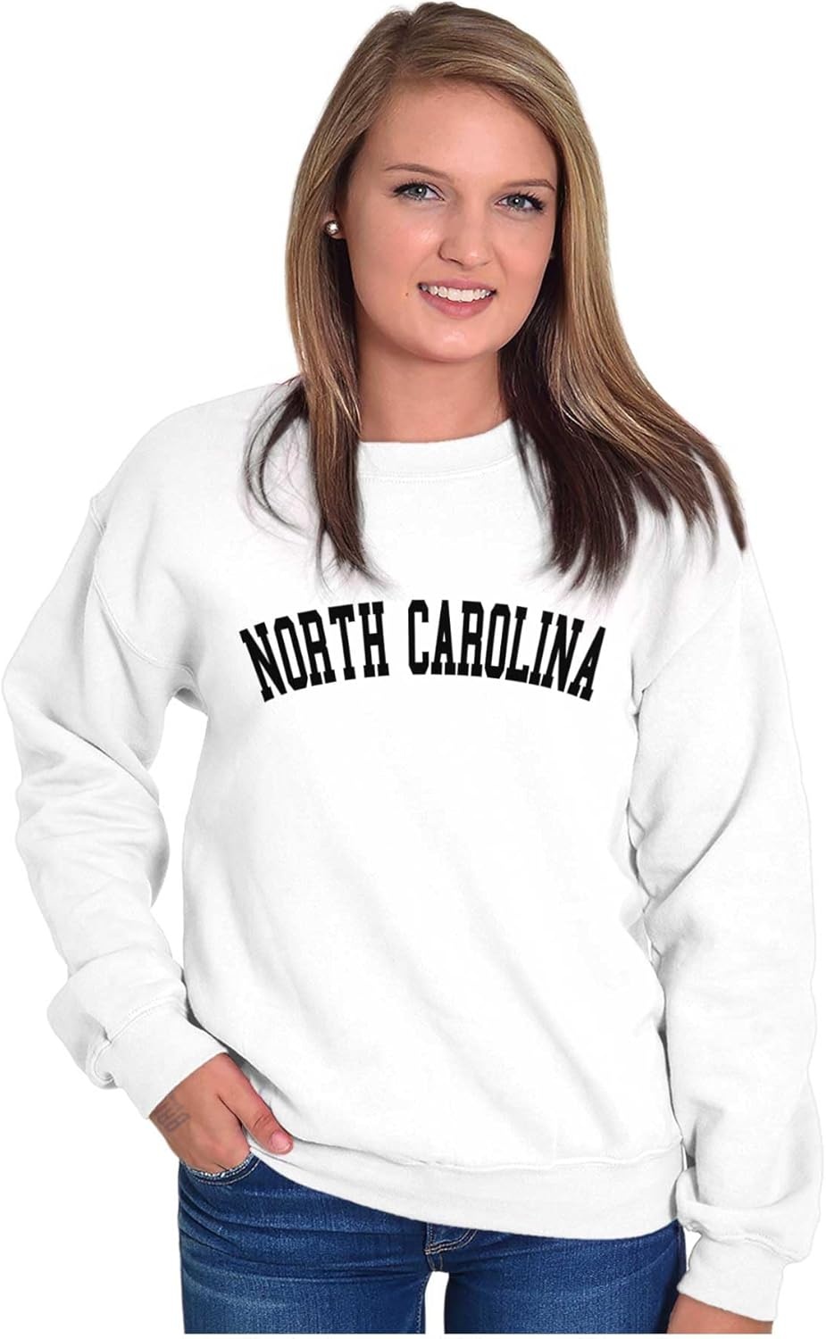 image:imageNorth Carolina Classic Souvenir Sweatshirt for Men or WomenWhite