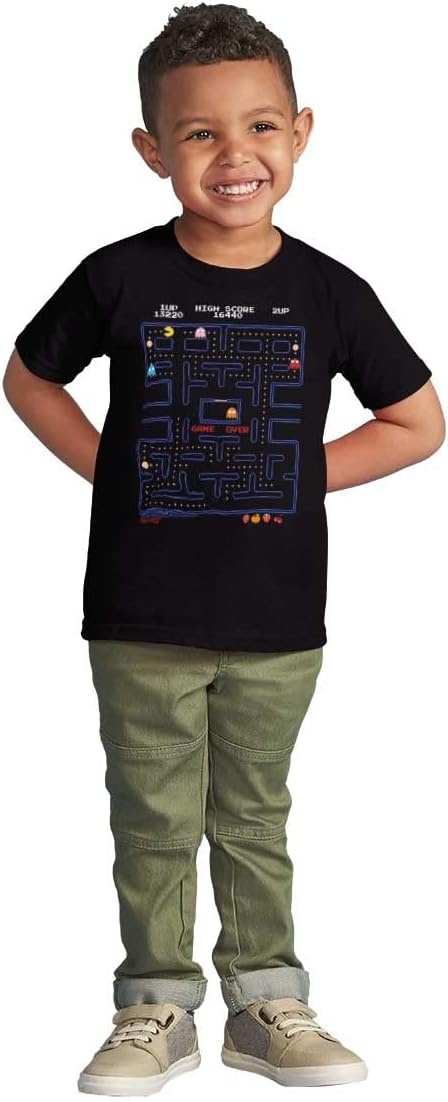 image:imagePacman Game Over Retro Video Gaming Toddler Boy Girl T ShirtBlack