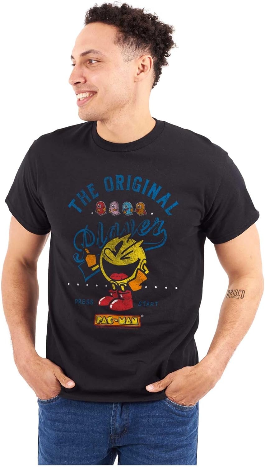 image:imagePacman The Original Player Funny 80s Graphic T Shirt Men or WomenBlack